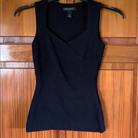 White House Black Market Tops - White House Black Market Black Tank Size 00 EUC